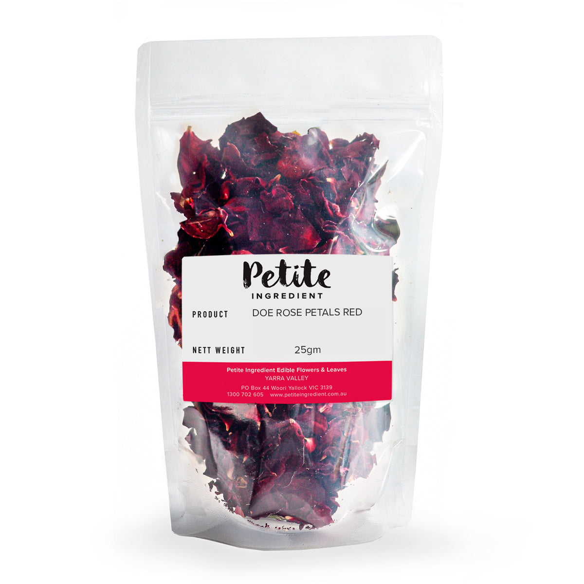 Dried Organic Edible Rose Petals Red